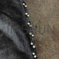 Vintage Washed Black Distressed Ripped Straight Jeans