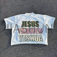 280 gsm Cropped Graphic Round T-Shirt with Print
