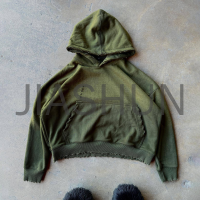 Vintage Washed Heavyweight Cotton Pullover Hoodie