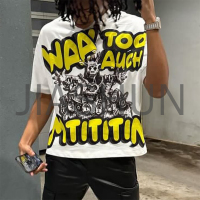 100% Cotton Streetwear T-Shirt with Vintage Prints