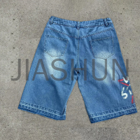Sun-Washed Straight Denim Shorts with Screen Print