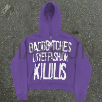 Oversized Heavyweight Zip-Up Hoodie with DTG Print