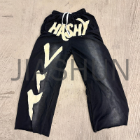 Sun Faded Wash Flared Sweatpants with Embroidered Logo Patch