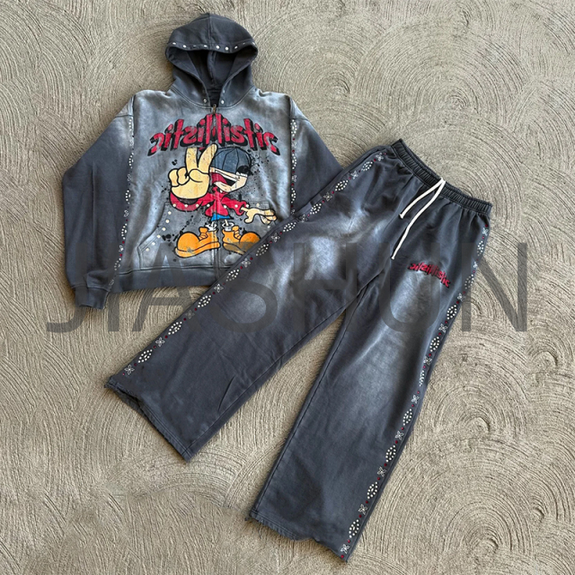 Custom Hoodie Set · Vintage wash