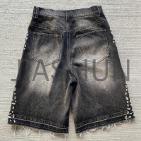 Baggy Distressed Rhinestone Jorts