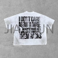 Vintage Dirty Washed Shoulder Drop T-shirt with DTG Print