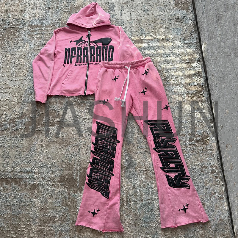 Custom Oversized Zip-Up Hoodie Set · 400 gsm · Vintage wash