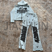 Custom Oversized Zip-Up Hoodie Set · 400 gsm · Vintage wash