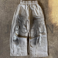 Distressed Dirty Washed Oversized Sweatsuit