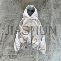 French Terry 100% Cotton Striped Hoodie Sweatshirt
