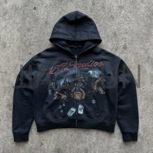 Custom Hoodie · Vintage wash · DTG print