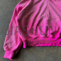 Vintage Acid Wash Oversized French Terry Hoodie with Print Logo