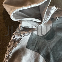 Vintage Distressed Boxy Hoodie with DTG Print