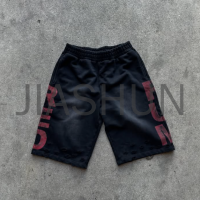 Distressed French Terry Sweat Shorts