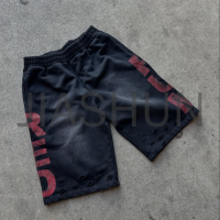 Distressed French Terry Sweat Shorts