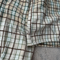 Acid Wash Plaid Boxy Cropped Flannel Shirt