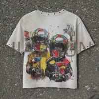 Oversized 100 Cotton Rhinestone Printed T-Shirt