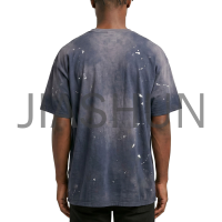 Vintage Distressed Oversized Pocket Tee Paint Splatter