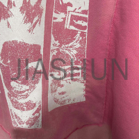Boxy Fit Distressed Acid Wash T-Shirt with DTG Print