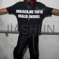 100% Cotton T-Shirt with Letter Print
