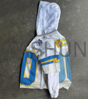 Mesh Cropped Boxy Soccer T-shirt with Embroidery