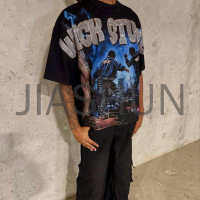 240gsm Oversized Drop Shoulder T-Shirt with Rhinestone
