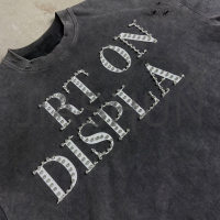 Acid Wash Cropped Boxy Rhinestone Graphic Heavyweight T-shirt