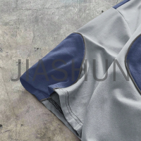 Color Contrast Stitching Oversized Screen Print T-shirt