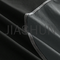 Black and Gray Oversized T-shirt with Contrast Stitching