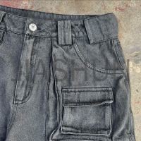Custom Oversized Denim Shorts · 350 gsm · Vintage wash
