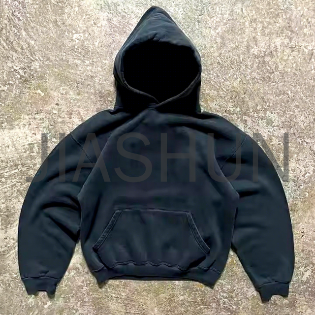 480-500 gsm Plain Cotton Boxy Cropped Hoodie