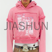 Vintage 100% Cotton Pocket Hoodie with Rhinestone DTG Print