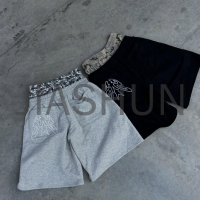 Heavyweight Sweat Baggy Double Waist Embroidered Shorts