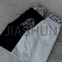 Heavyweight Sweat Baggy Double Waist Embroidered Shorts