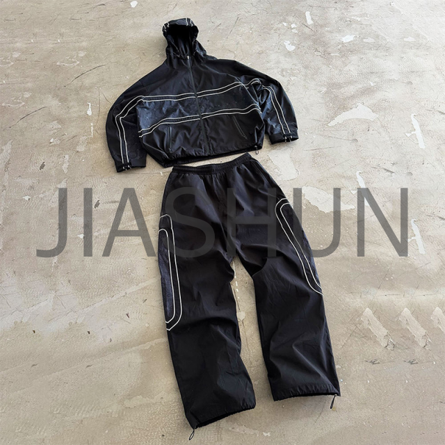 Nylon 3M Reflective Tracksuit Set
