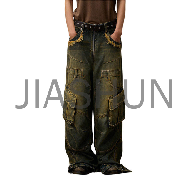 Vintage Denim Cargo Pants
