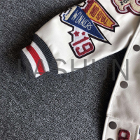 Loose Varsity Jacket with Stand Collar