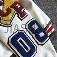 Loose Varsity Jacket with Stand Collar