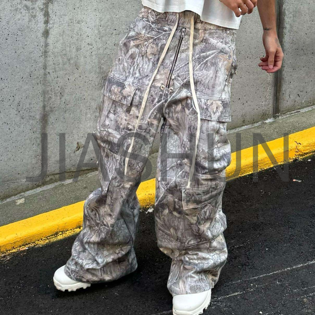 100% Cotton Digital Print Camo Multi-Pocket Sweatpants