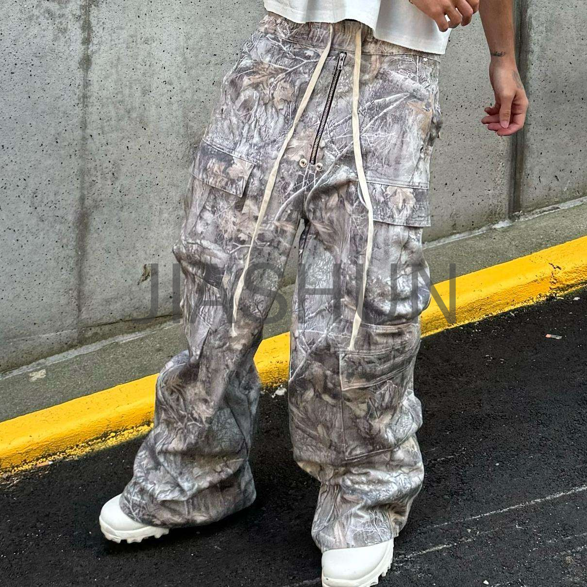 100% Cotton Digital Print Camo Multi-Pocket Sweatpants