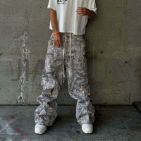 100% Cotton Digital Print Camo Multi-Pocket Sweatpants