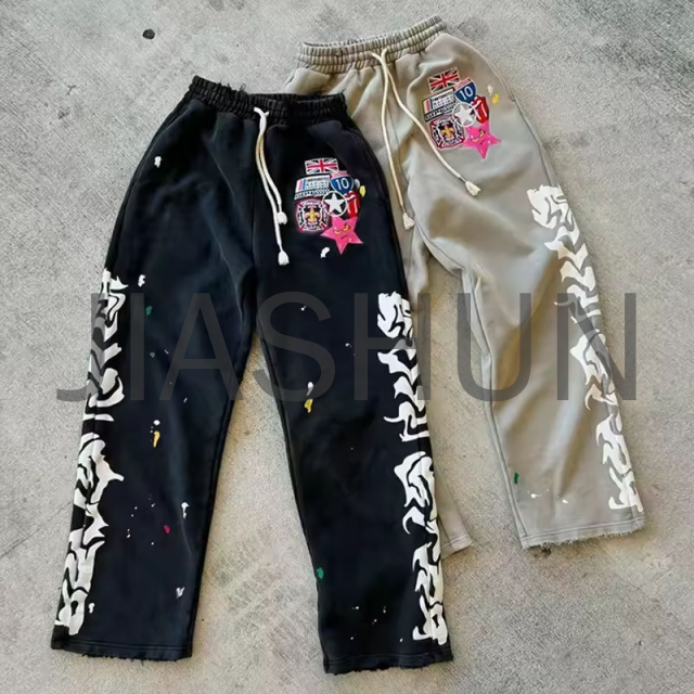 400 gsm Acid Wash Baggy Flare Sweatpants