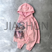 Acid Wash Sun-Faded Heavyweight Hoodie with DTG Print