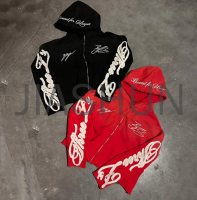 Thick Cotton Sunfaded Patched Set with Printed Embroidery