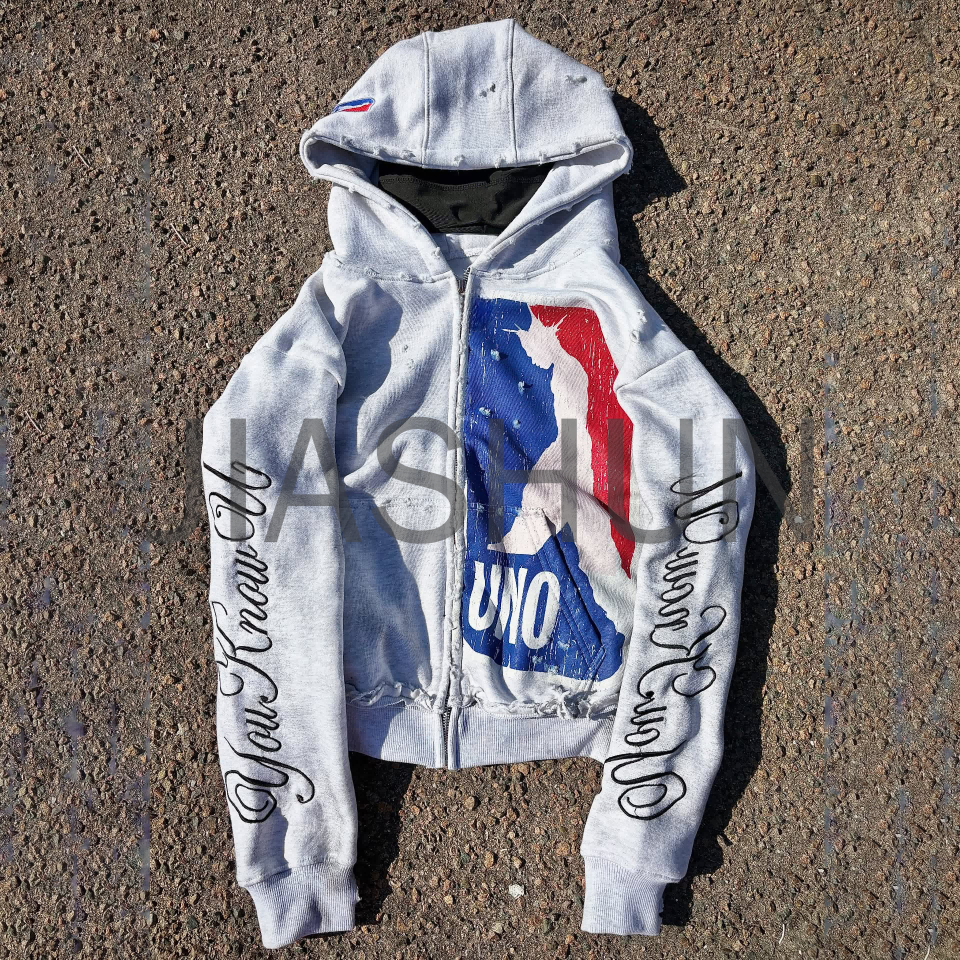 Sun Faded Vintage Heavyweight Cotton Hoodie DTG Graphic
