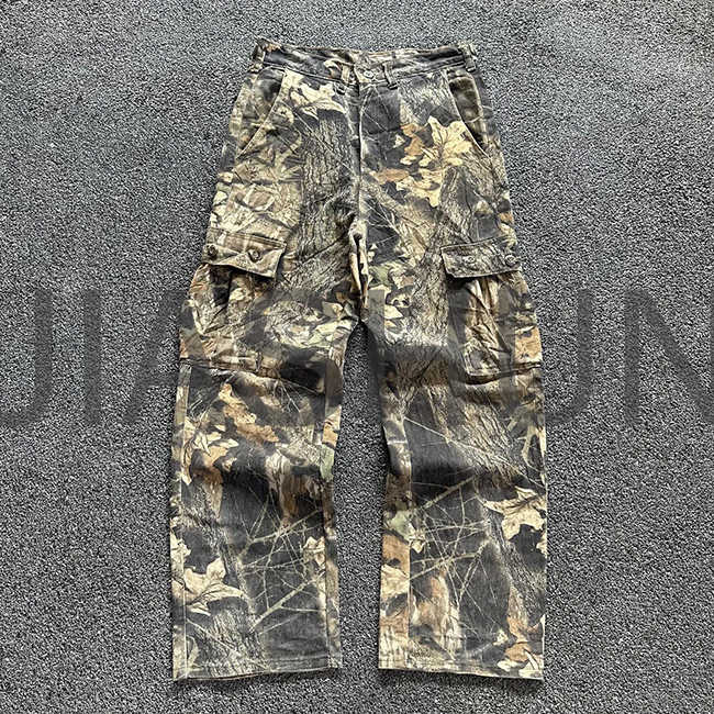 Custom Oversized Camo Streetwear Pants · DTG print