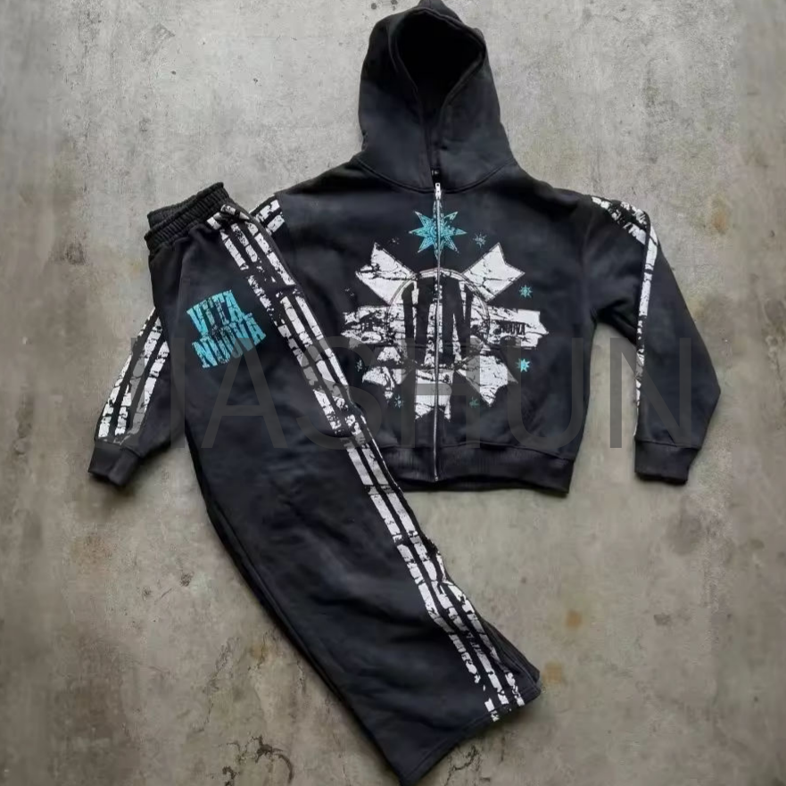 Custom Hoodie Set · 450 gsm · Vintage wash