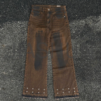 High Street Washed Vintage Look Straight Jeans