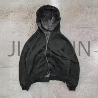 Heavyweight Cotton French Terry All Over Printed Camo Zip Up Hoodie