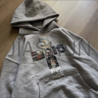 Acid Wash Heavyweight Oversized Pullover Hoodie with DTG Print